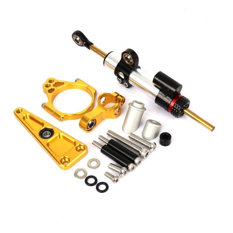 KOPQTEC Lenkstabilisator Motorräder Kompatibel Mit NSS750 2021 2022 2023 Motorrad-Lenkungsdämpfer Motorrad-Lenkungsdämpfer Stoßdämpfer Motorrad-Absorber-Stabilisator(Yellow,C) von KOPQTEC
