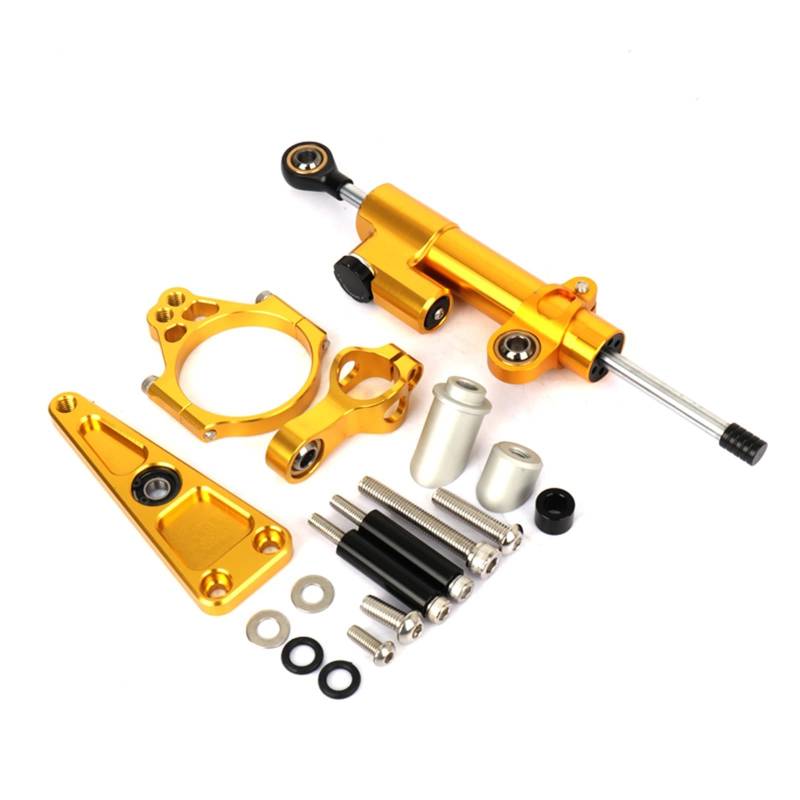 KOPQTEC Lenkstabilisator Motorräder Kompatibel Mit NSS750 2021 2022 2023 Motorrad-Lenkungsdämpfer Motorrad-Lenkungsdämpfer Stoßdämpfer Motorrad-Absorber-Stabilisator(Yellow,D) von KOPQTEC