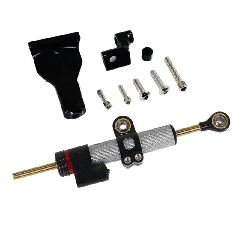 KOPQTEC Lenkstabilisator Motorräder Kompatibel Mit Yamaha Für YZF-R25 Für YZF-R3 2019-2022 Fiber Carbon Lenkungsdämpfer Stabilisator Motorrad Dämpfer Halterung Unterstützung Kit(B) von KOPQTEC