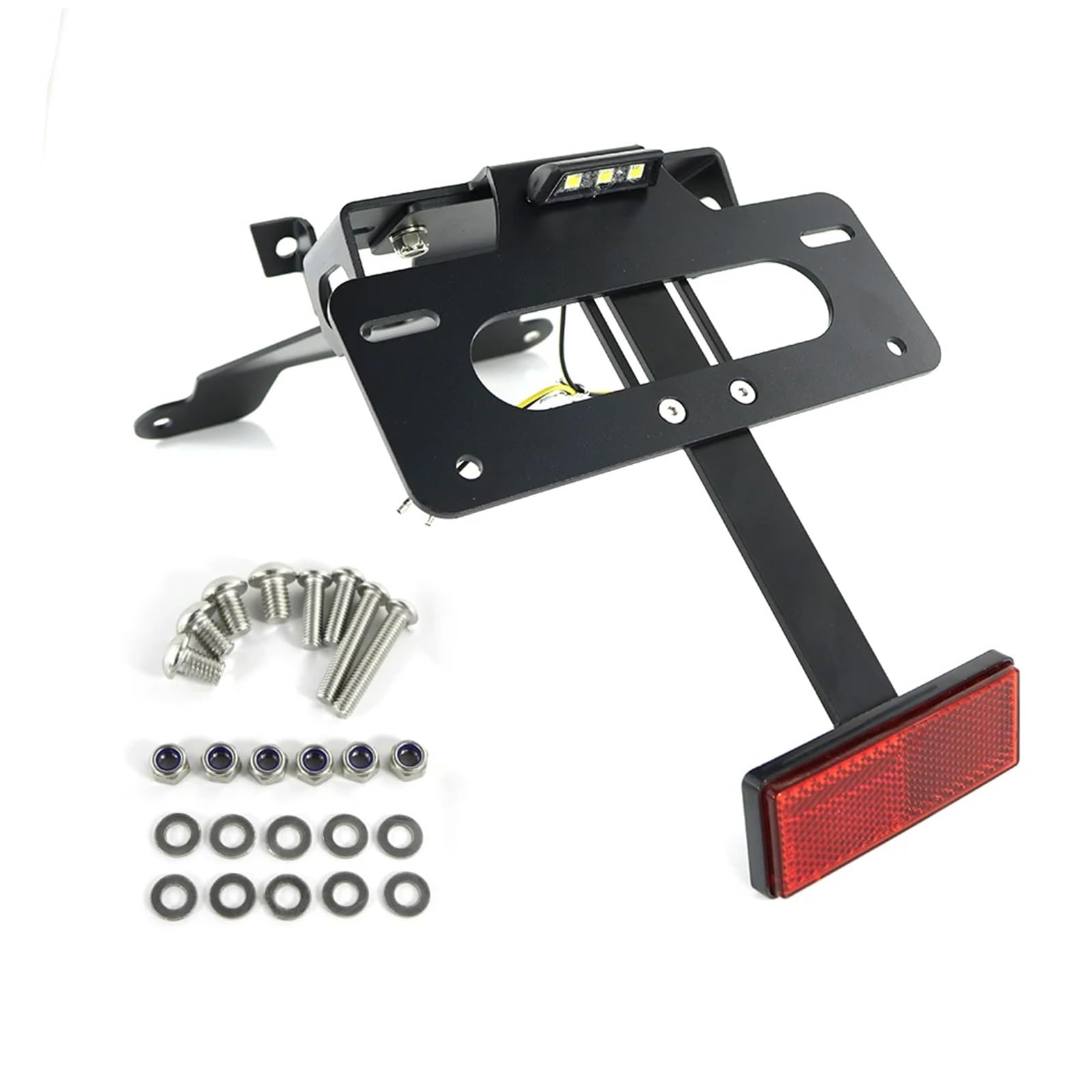 KOPQTEC Motorrad Kennzeichenhalter Für CB1000R 2018 2019 2020 2021 2022 2023 2024 Motorrad-hinteres Kennzeichen-Heckrahmenhalter-Halterung Fender Eliminate Kit(with Reflector) von KOPQTEC