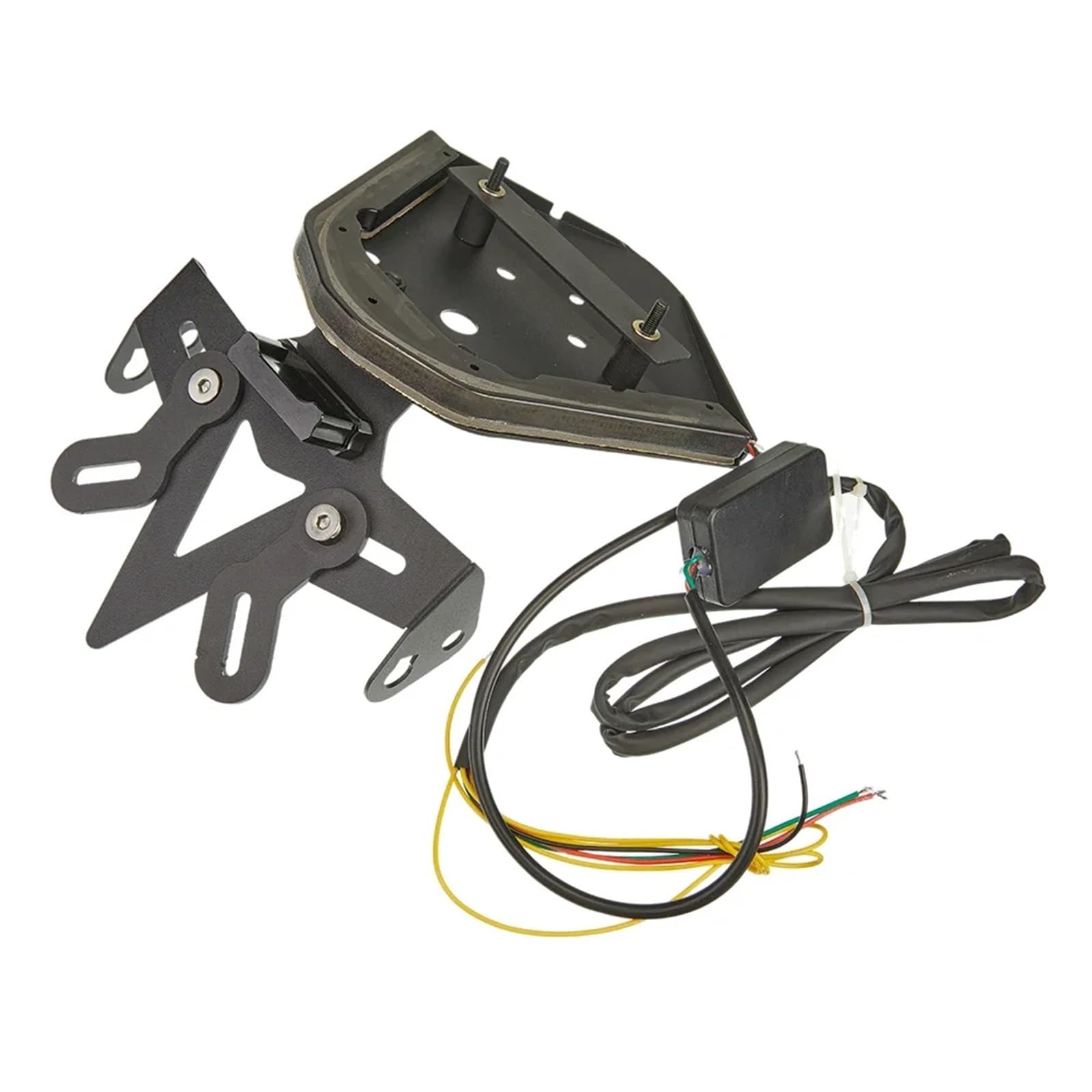 KOPQTEC Motorrad Kennzeichenhalter Für S1000RR 2019 2020 2021 2022 Wave Rücklicht Kennzeichenhalter Blinker Lichtplattenhalterung Motorradzubehör(Brown) von KOPQTEC