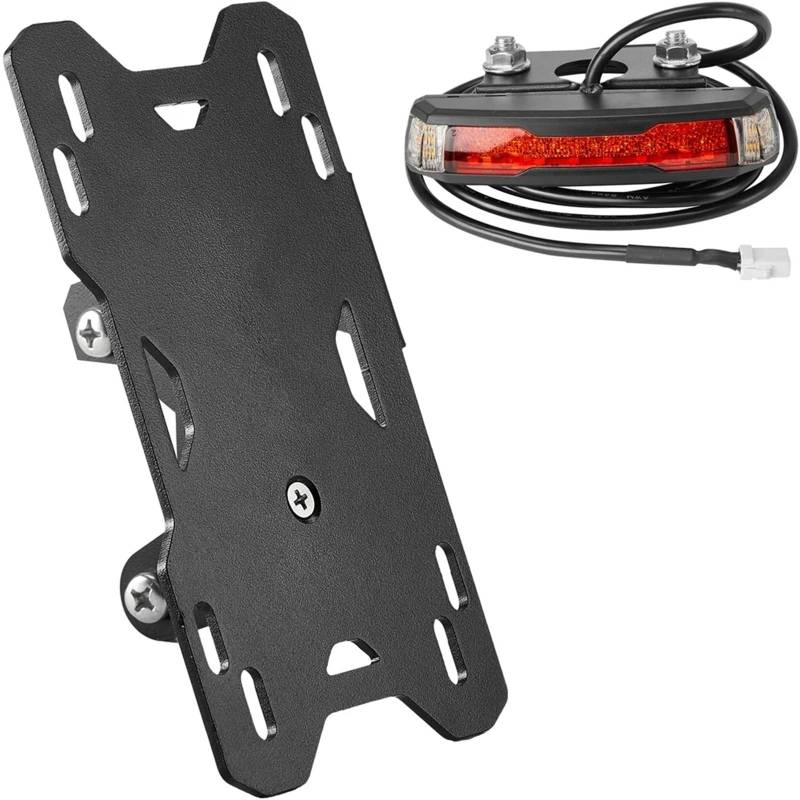 KOPQTEC Motorrad Kennzeichenhalter Für Sportster S Für RH1250 2021 2022 2023 2024 Motorrad-Kennzeichenhalterhalterung, Verstellbarer Kennzeichenhalterrahmen Mit Blinker-Bremslicht von KOPQTEC