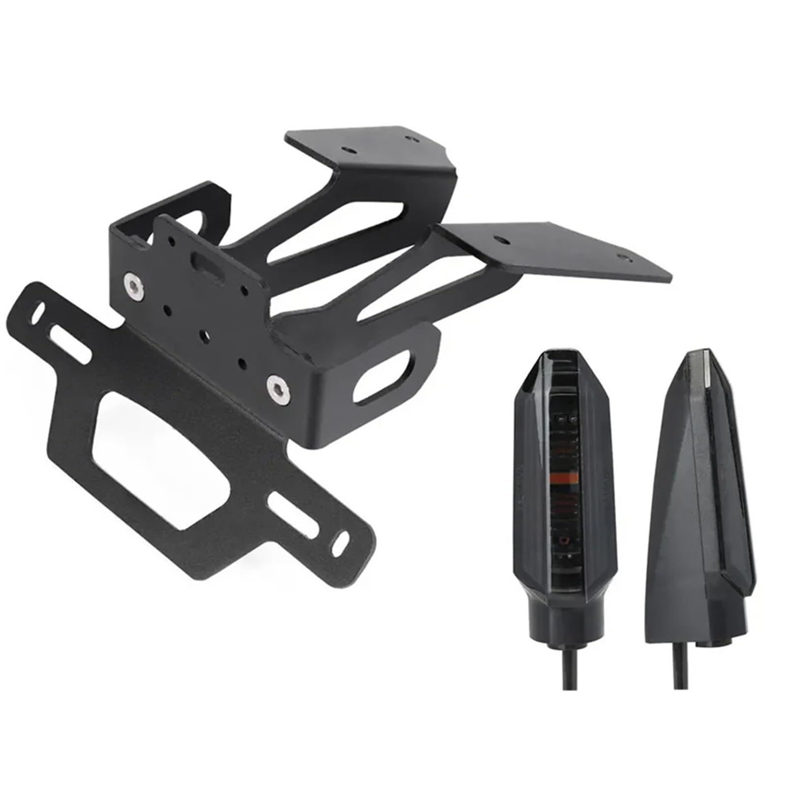 KOPQTEC Motorrad Kennzeichenhalter Für XL750 Für Transalp 750 2023-2024 Tail Tidy Fender Eliminate Kit Kennzeichenhalterung Registrierungsrahmenhalter Mit Licht(Bracket Light Smoke) von KOPQTEC