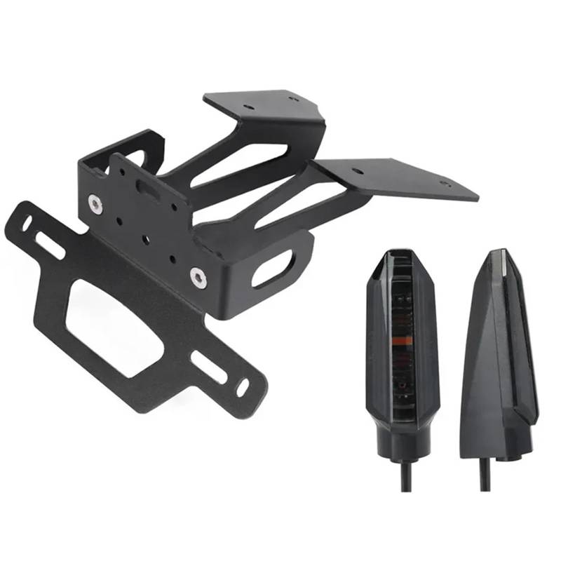 KOPQTEC Motorrad Kennzeichenhalter Für XL750 Für Transalp 750 2023-2024 Tail Tidy Fender Eliminate Kit Kennzeichenhalterung Registrierungsrahmenhalter Mit Licht(Bracket Light Smoke) von KOPQTEC