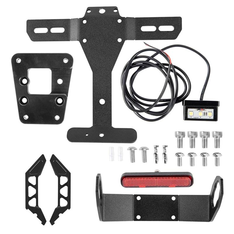 KOPQTEC Motorrad Kennzeichenhalter Für Z900 Für Z Für H2 2020 2021 2022 2023 Kennzeichenhalter Motorrad Heckfender Eliminate Kit Zubehör(Black) von KOPQTEC