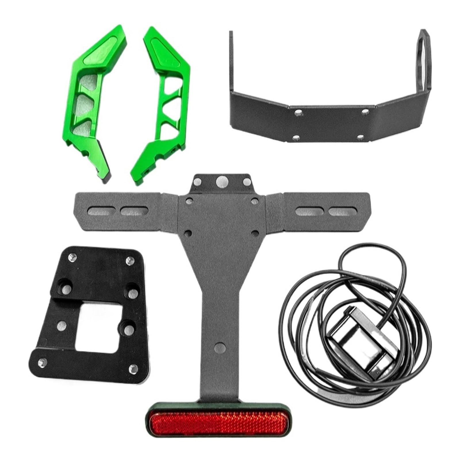 KOPQTEC Motorrad Kennzeichenhalter Für Z900 Für Z Für H2 2020 2021 2022 2023 Kennzeichenhalter Motorrad Heckfender Eliminate Kit Zubehör(Green) von KOPQTEC