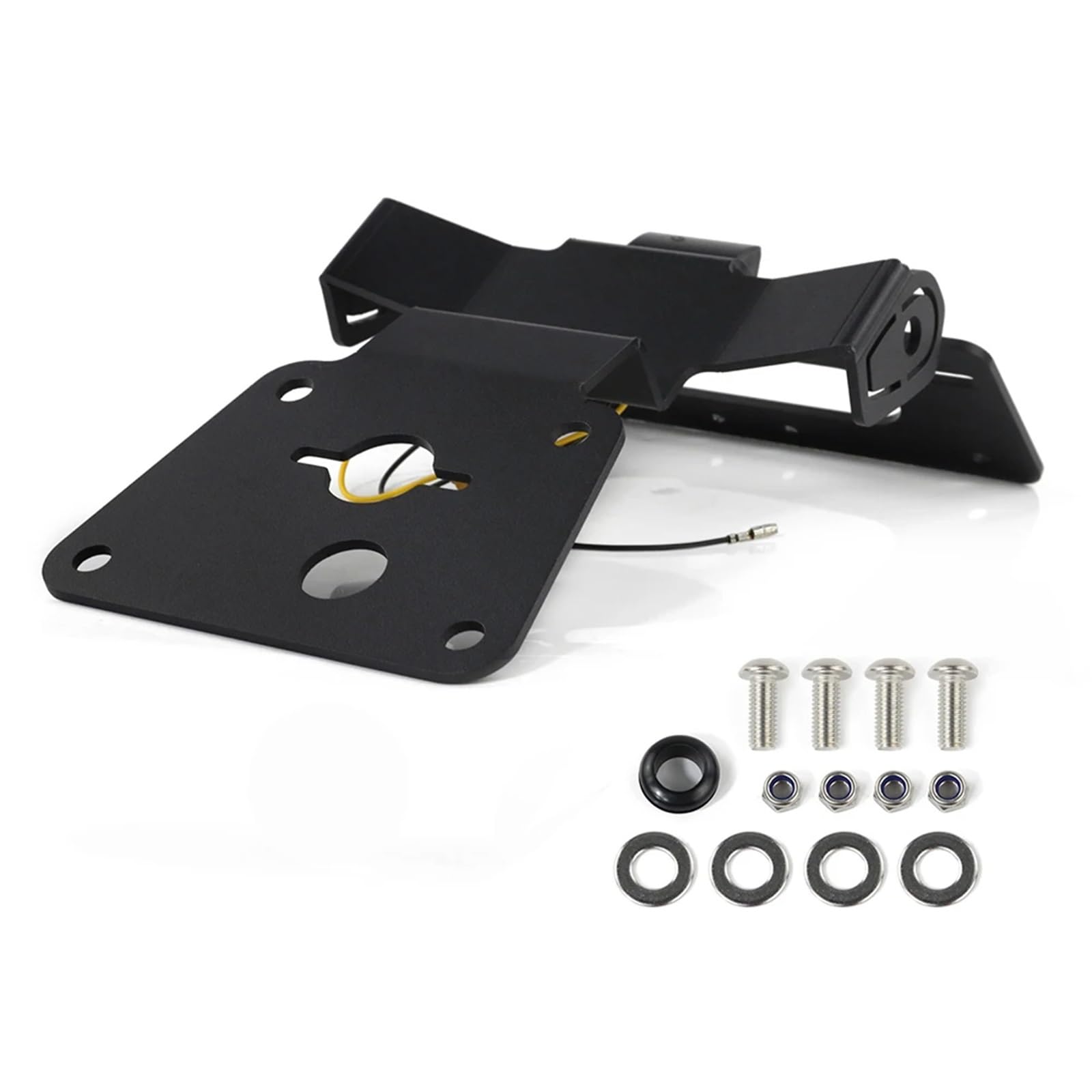 KOPQTEC Motorrad Kennzeichenhalter Für Z900RS 2018 2019 2020 2021 2022 2023 Motorrad Hinten Kennzeichen Halter Halterung Mit Licht Schwanz Ordentlich Fender Eliminieren(Without Reflector) von KOPQTEC
