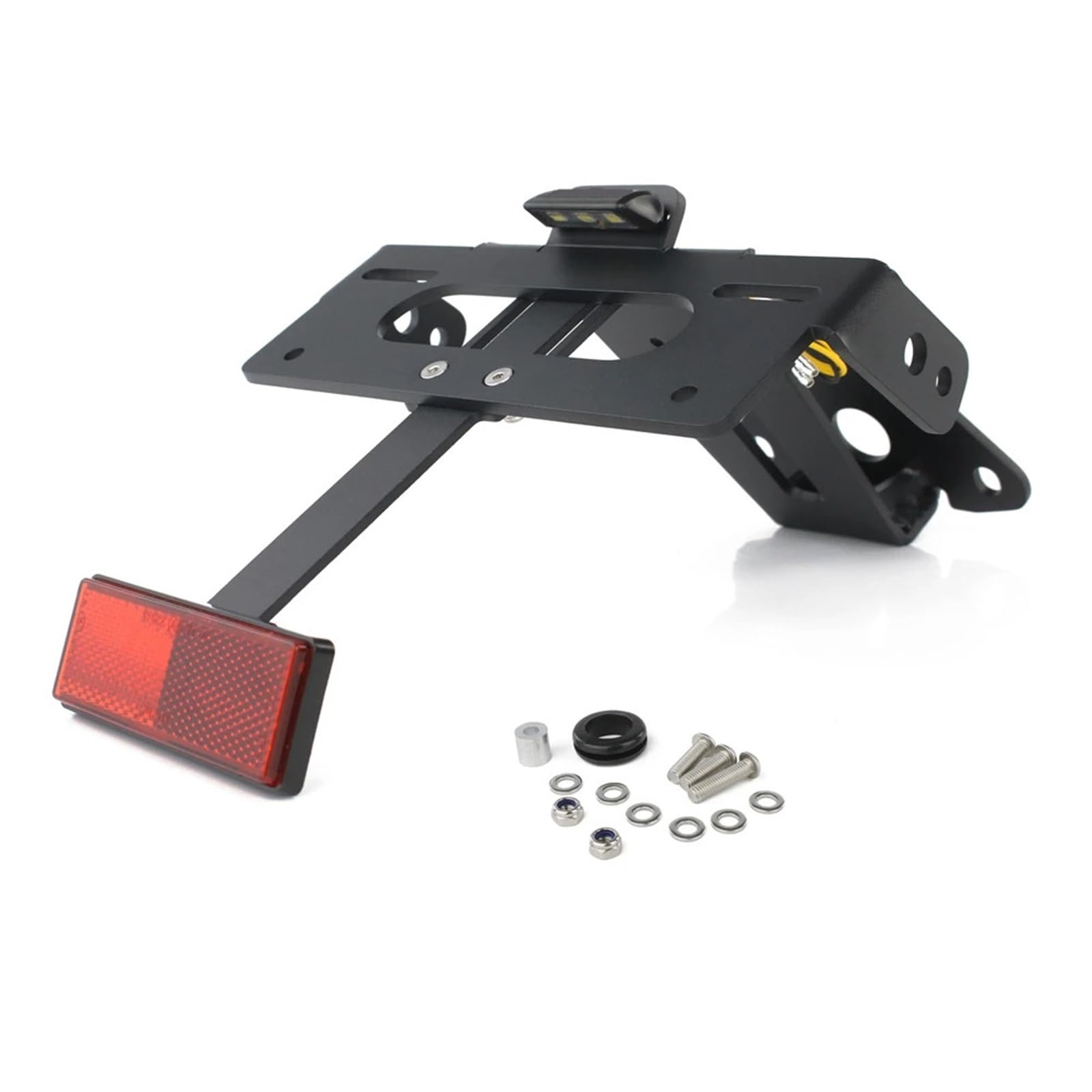 KOPQTEC Motorrad Kennzeichenhalter Kompatibel Mit Aprilia Für RSV4 Für Tuono Für V4 1100 Für Factory 2021-2024 Heckfender-Eliminierungskit Motorrad-Kennzeichenhalterhalterung(with Reflector) von KOPQTEC