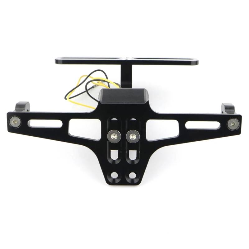 KOPQTEC Motorrad Kennzeichenhalter Kompatibel Mit Aprilia Für Tuono Für V4 1100 2015-2018 Für RSV4 2009-2018 Motorrad-Kennzeichenhalter, Heckklappen-Entfernungsset(Black) von KOPQTEC