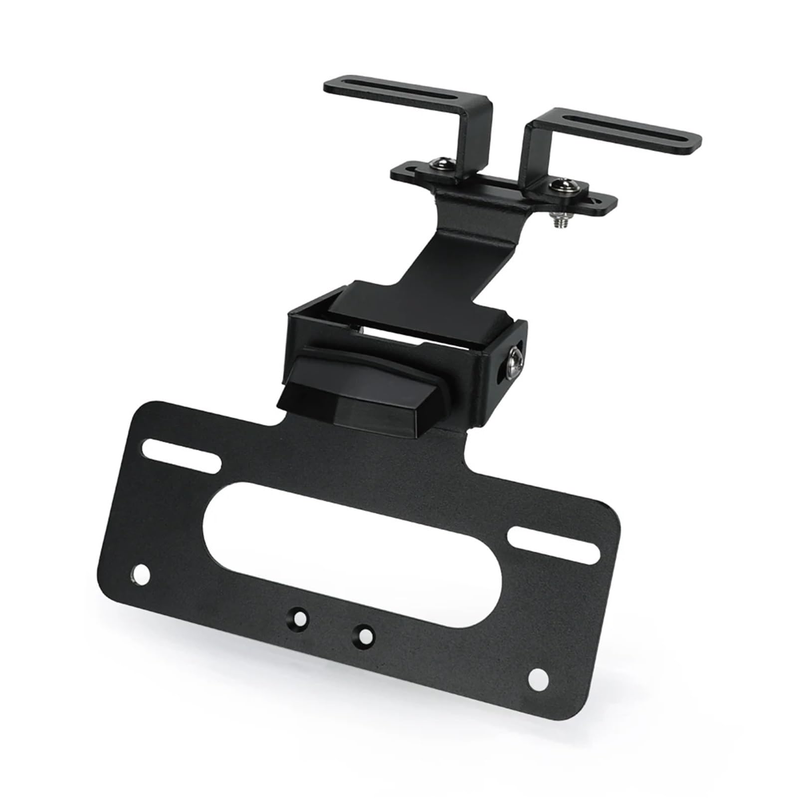 KOPQTEC Motorrad Kennzeichenhalter Kompatibel Mit CB190R 2015 2016 2017 2018 Motorrad Verstellbare Hintere Kennzeichenhalterung Halterung Heckklappe Kotflügel Beseitigen(Black with lamp) von KOPQTEC