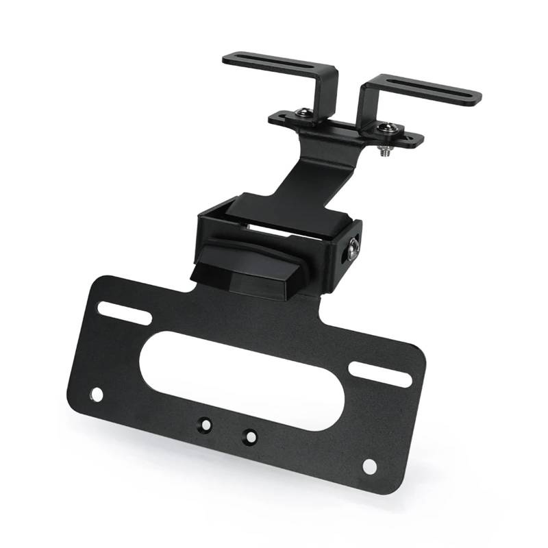 KOPQTEC Motorrad Kennzeichenhalter Kompatibel Mit CB190R 2015 2016 2017 2018 Motorrad Verstellbare Hintere Kennzeichenhalterung Halterung Heckklappe Kotflügel Beseitigen(Black with lamp) von KOPQTEC