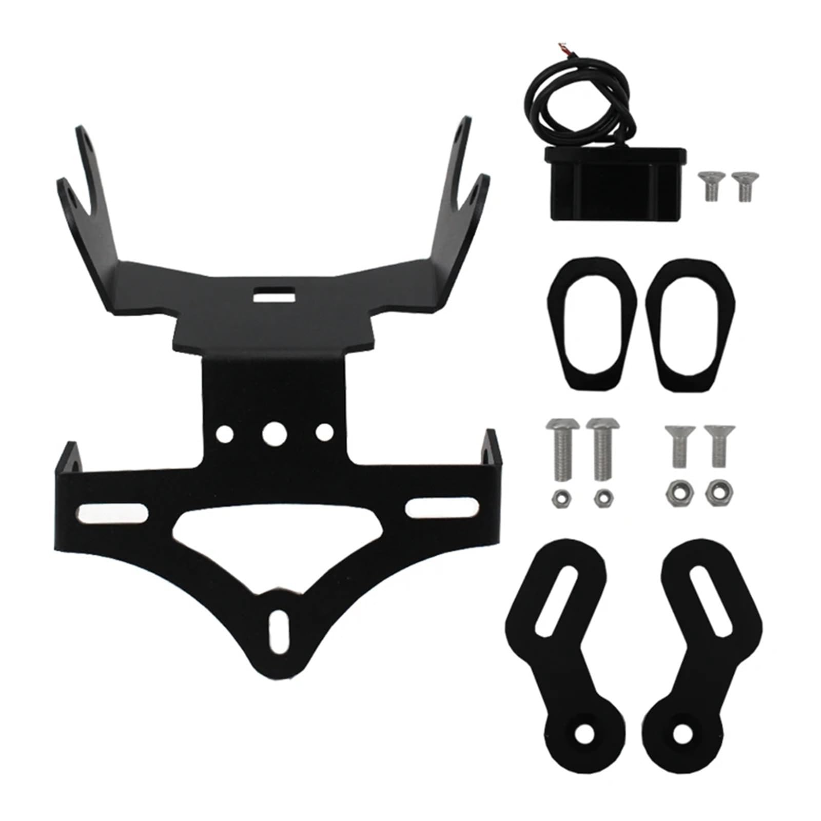 KOPQTEC Motorrad Kennzeichenhalter Kompatibel Mit CB650R Für CBR650R 2021 2022 2023 2024 Kennzeichenhalter Mit Leichtem Motorrad-Heck-Ordnungs-Kotflügel Beseitigen(No Signal) von KOPQTEC