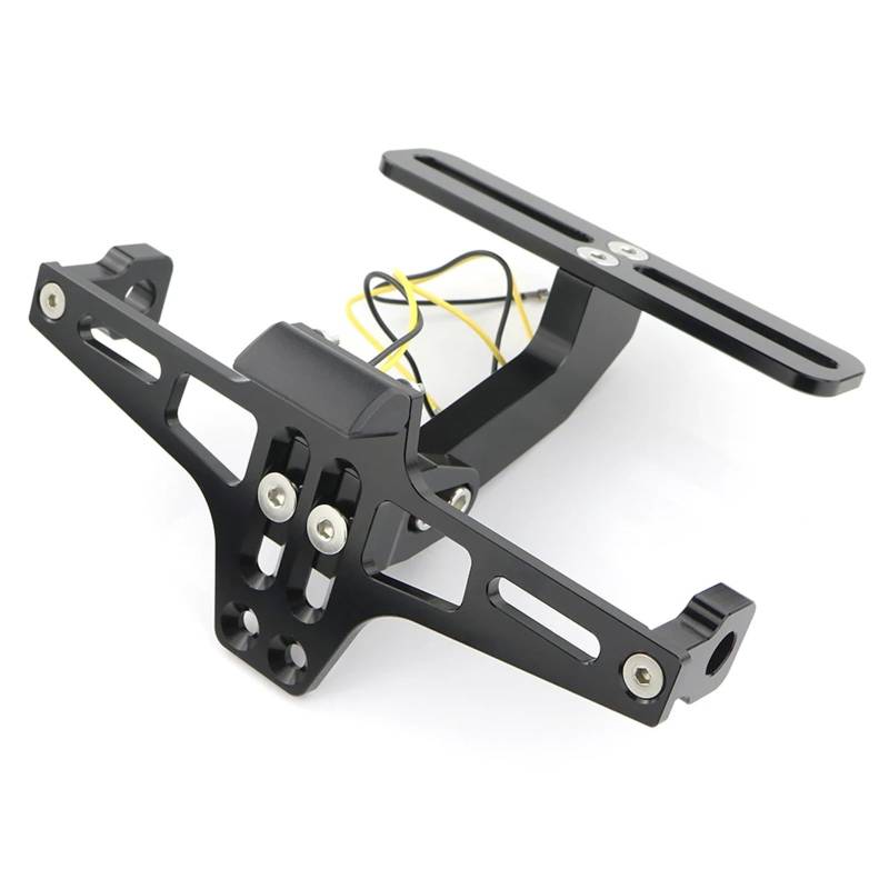 KOPQTEC Motorrad Kennzeichenhalter Kompatibel Mit Ducati Für Monster Für 695 2006-2008 696 2009-2014 796 2010-2014 1100 2011-2014 Heckfender Eliminate Kit Kennzeichenhalter(Black) von KOPQTEC