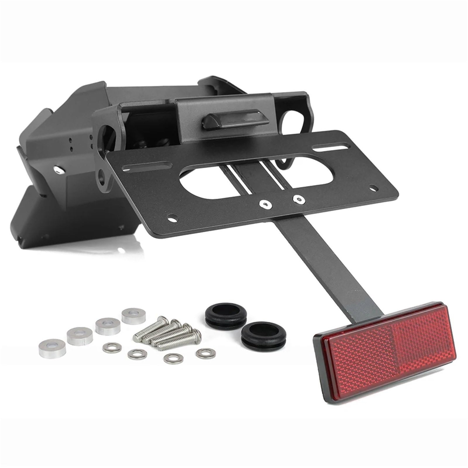 KOPQTEC Motorrad Kennzeichenhalter Kompatibel Mit Ducati Für Multistrada Für V4 Für V4S 2021 2022 2023 2024 Motorrad-Heckfender-Entfernungssatz Kennzeichenhalterhalterung.(with Reflector) von KOPQTEC