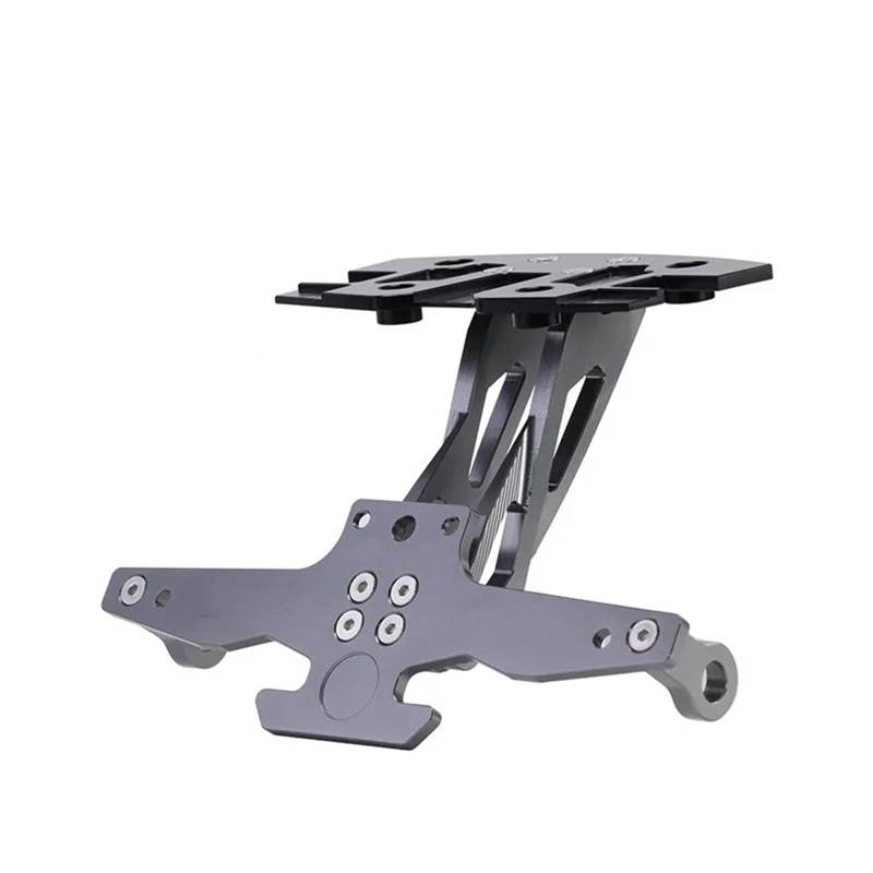 KOPQTEC Motorrad Kennzeichenhalter Kompatibel Mit Excelle Für 321R Motorradzubehör Kennzeichenhalter Heckkennzeichenhalter Klappbar Für Modell(Gray) von KOPQTEC