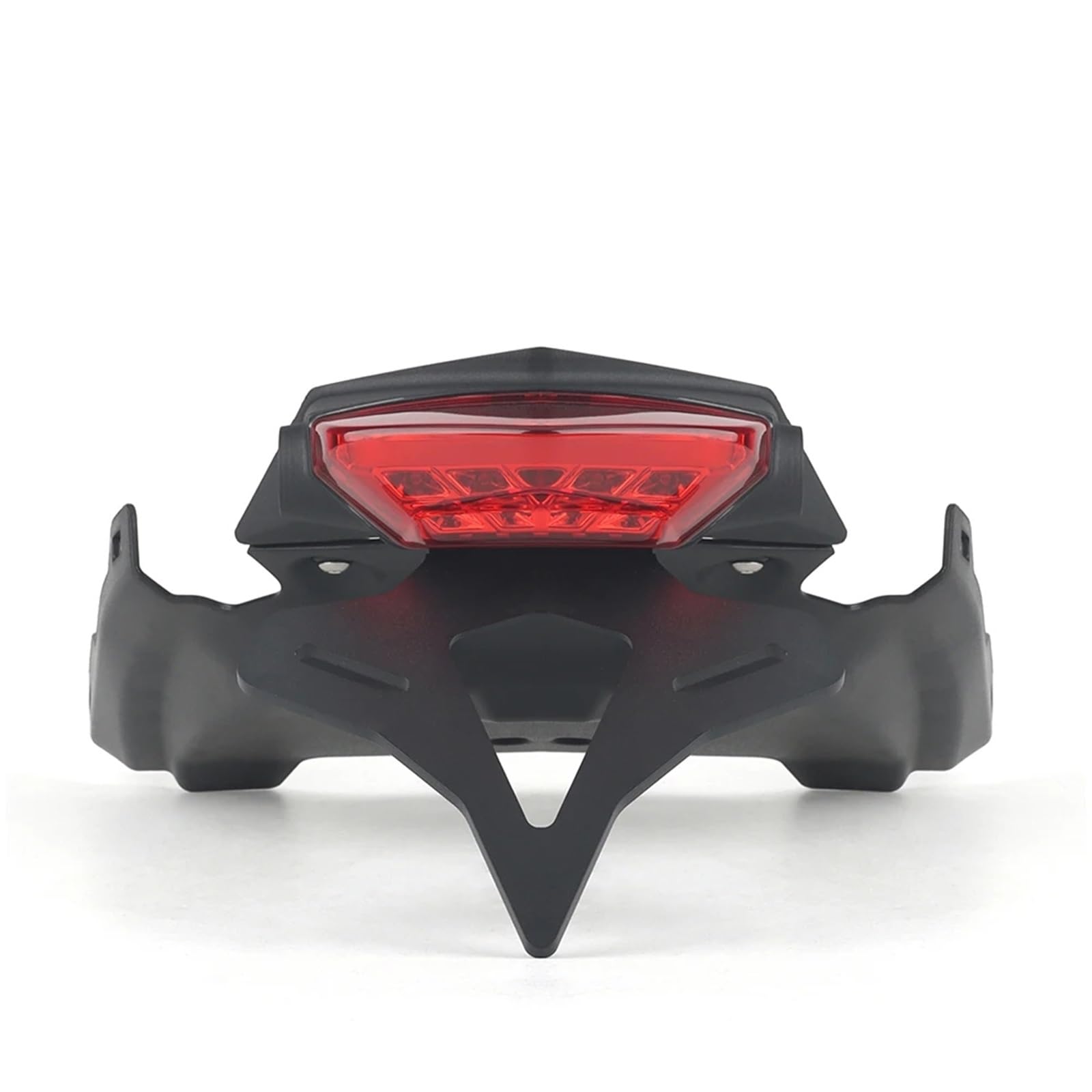 KOPQTEC Motorrad Kennzeichenhalter Kompatibel Mit F900R 2020-2024 Motorrad-Kennzeichenhalter Mit Kurzem Heck, Reitstockhalterung Mit Integriertem Licht(Red) von KOPQTEC