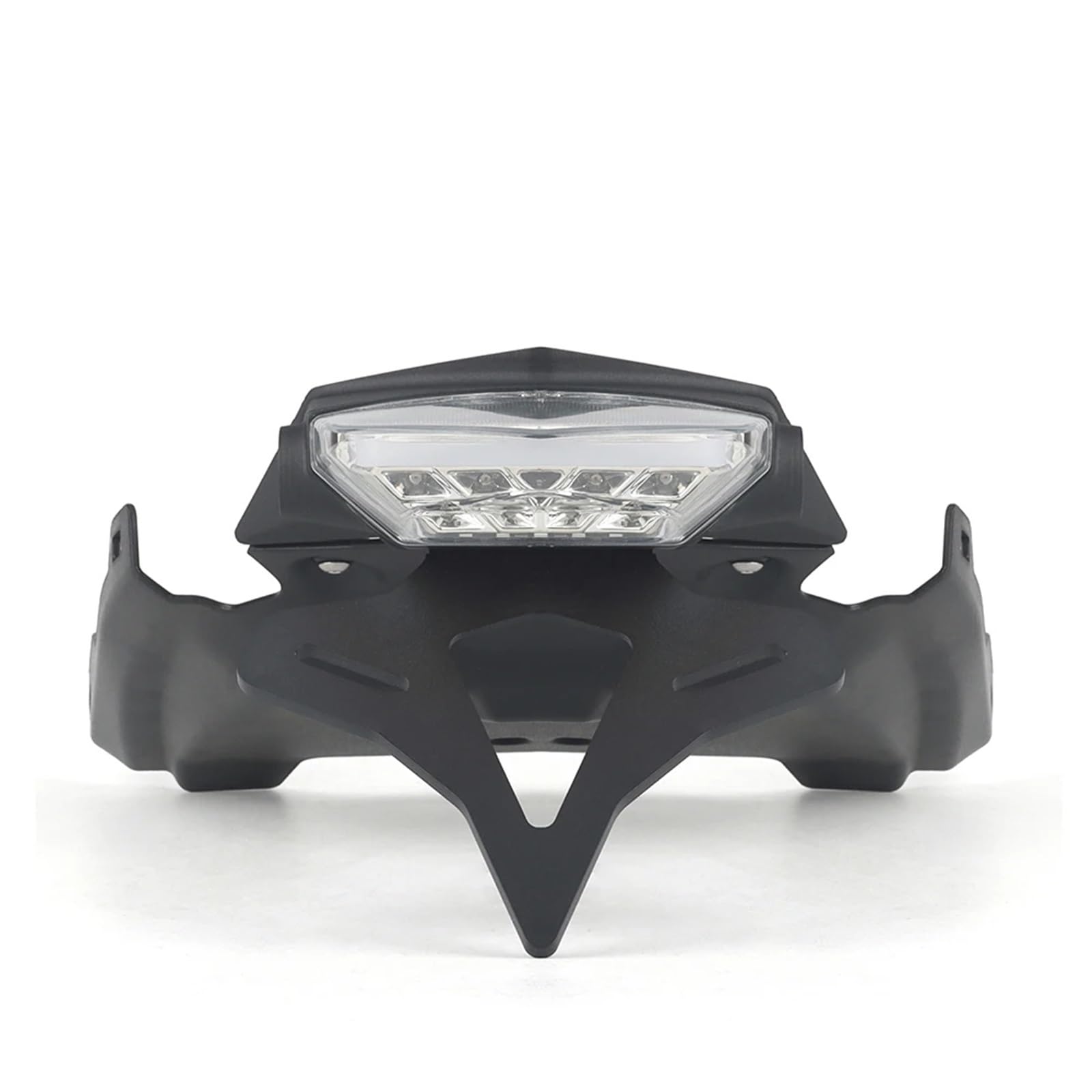 KOPQTEC Motorrad Kennzeichenhalter Kompatibel Mit F900R 2020-2024 Motorrad-Kennzeichenhalter Mit Kurzem Heck, Reitstockhalterung Mit Integriertem Licht(Transparent) von KOPQTEC
