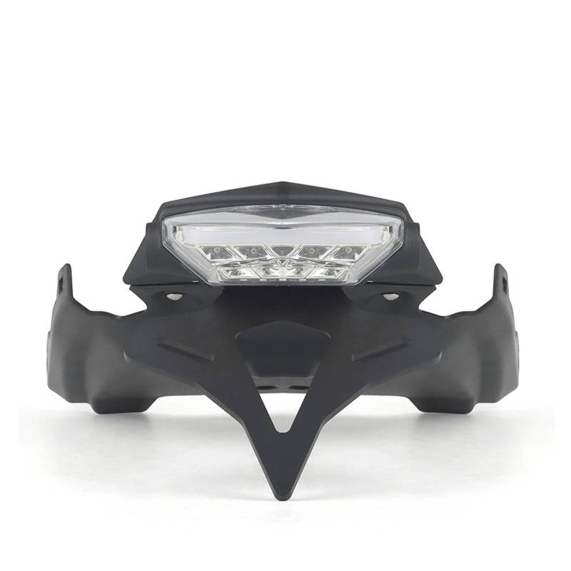 KOPQTEC Motorrad Kennzeichenhalter Kompatibel Mit F900R 2020-2024 Motorrad-Kennzeichenhalter Mit Kurzem Heck, Reitstockhalterung Mit Integriertem Licht(Transparent) von KOPQTEC