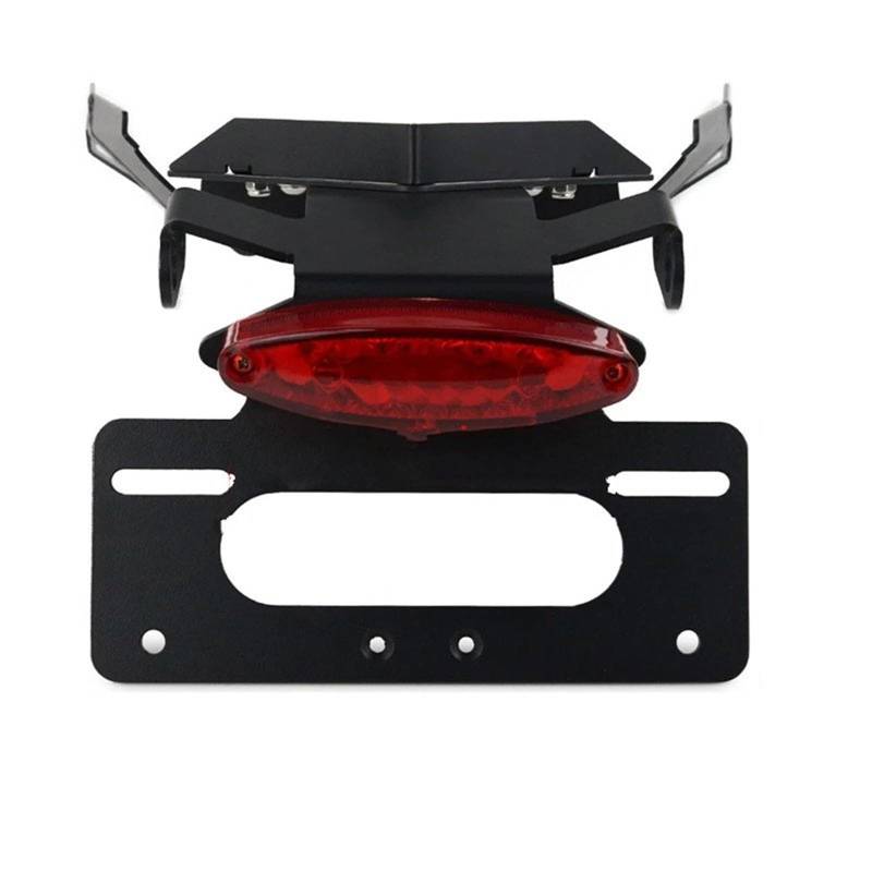 KOPQTEC Motorrad Kennzeichenhalter Kompatibel Mit F900R Für F900XR 2020-2024 Motorrad-Kennzeichenhalterhalterung Heckklappe Kotflügelentfernungsset Mit Licht(Red) von KOPQTEC