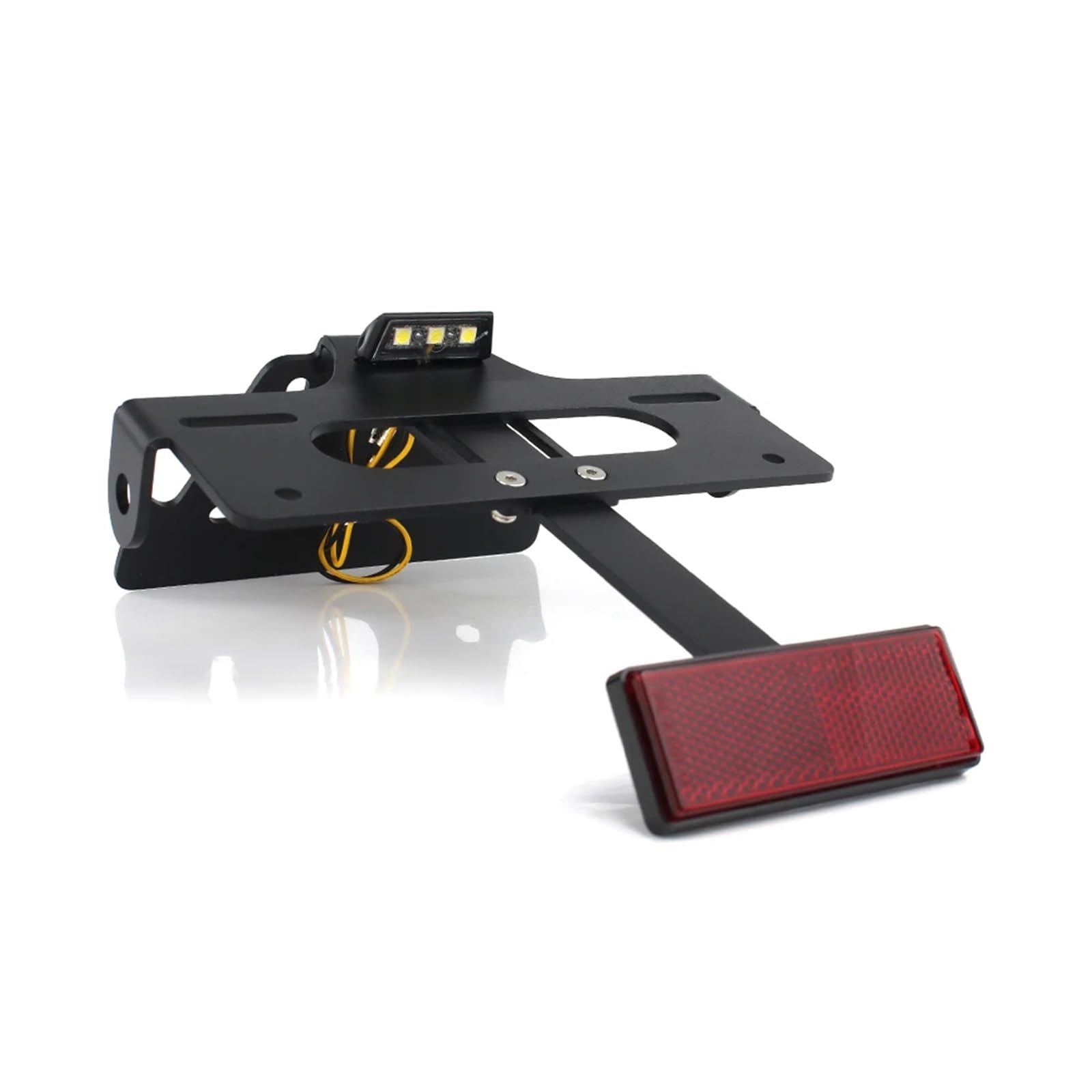 KOPQTEC Motorrad Kennzeichenhalter Kompatibel Mit Lexmoto Für LXR Für SE 125 2021 2022 2023 2024 Tail Tidy Fender Eliminate Motorrad-Kennzeichenhalterhalterung(with Reflective Board) von KOPQTEC