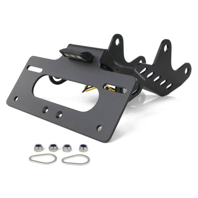 KOPQTEC Motorrad Kennzeichenhalter Kompatibel Mit MT-09 2024 Motorrad-Heckkotflügel-Registrierungshalterung Kennzeichenhalter Rahmen Heckklappe Mit Licht von KOPQTEC