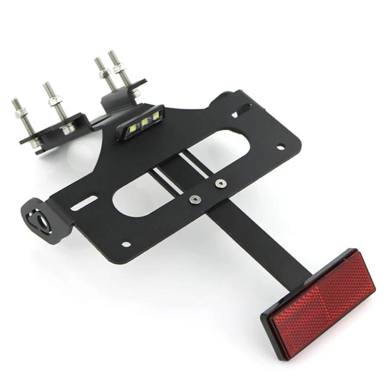 KOPQTEC Motorrad Kennzeichenhalter Kompatibel Mit MT-09 Für FZ-09 2014 2015 2016 Motorrad-Heckklappe Kotflügel Kennzeichenhalter Rahmenhalterung Mit Licht von KOPQTEC