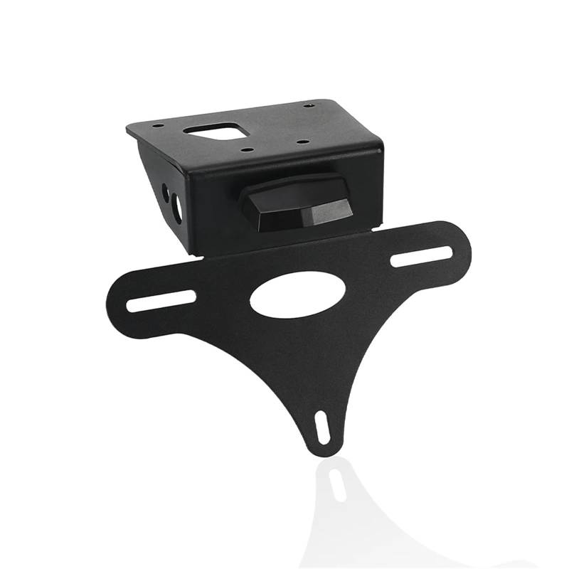 KOPQTEC Motorrad Kennzeichenhalter Kompatibel Mit Msx125 Für Grom125 2022-2023-2024 Motorrad-Kennzeichenhalterhalterung, Heckklappe, Kotflügel-Ersatzsatz Beseitigen(Black with lamp b) von KOPQTEC