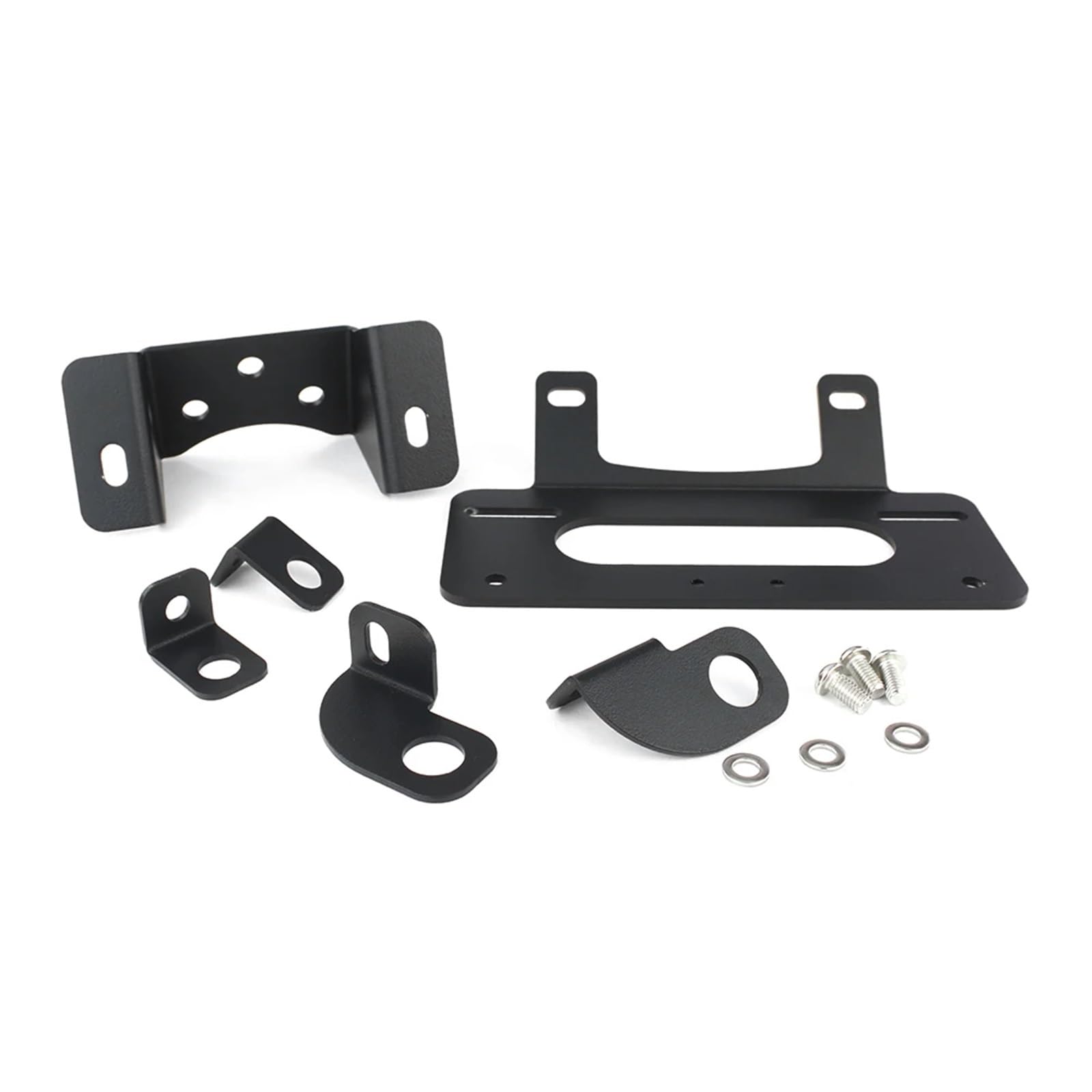 KOPQTEC Motorrad Kennzeichenhalter Kompatibel Mit Ruckus Für NPS50 2003–2024 Scooter Kennzeichenhalter Halterung Heckklappe Kotflügel Entfernen Kit Mit Licht(Without Reflector) von KOPQTEC