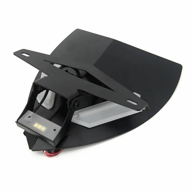KOPQTEC Motorrad Kennzeichenhalter Kompatibel Mit S1000R Für S1000RR Für HP4 2019 2020 Tail Tidy Fender Eliminieren Sie Den Motorrad-Kennzeichenhalterrahmen Mit Licht von KOPQTEC