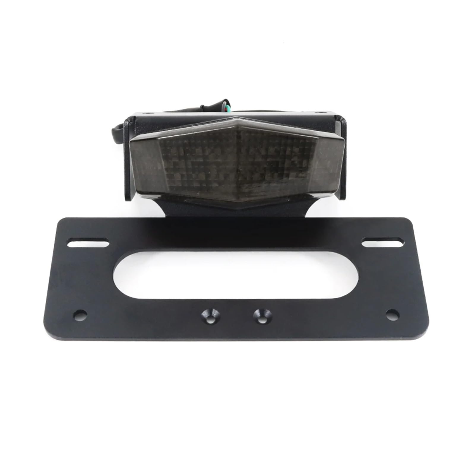 KOPQTEC Motorrad Kennzeichenhalter Kompatibel Mit Suzuki Für DRZ400 Für DR-Z400SM 2005-2024 Für DRZ400E 2008-2024 Kennzeichenhalterhalterung Heckfender Beseitigen(Smoke Without Reflector) von KOPQTEC