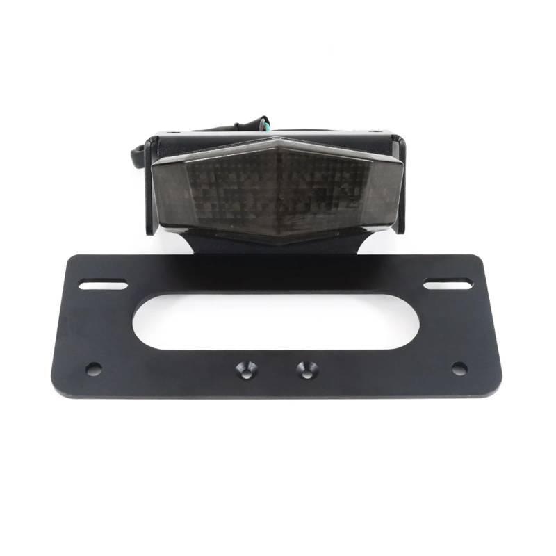 KOPQTEC Motorrad Kennzeichenhalter Kompatibel Mit Suzuki Für DRZ400 Für DR-Z400SM 2005-2024 Für DRZ400E 2008-2024 Kennzeichenhalterhalterung Heckfender Beseitigen(Smoke Without Reflector) von KOPQTEC