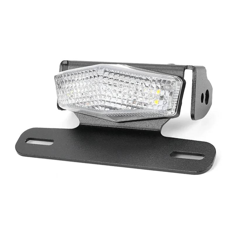 KOPQTEC Motorrad Kennzeichenhalter Kompatibel Mit Suzuki Für DRZ400E 2008-2024 Für DRZ400S 2000-2024 Für DRZ400SM 2005-2024 Motorrad-Rücklicht-Kennzeichenhalter(Clear) von KOPQTEC