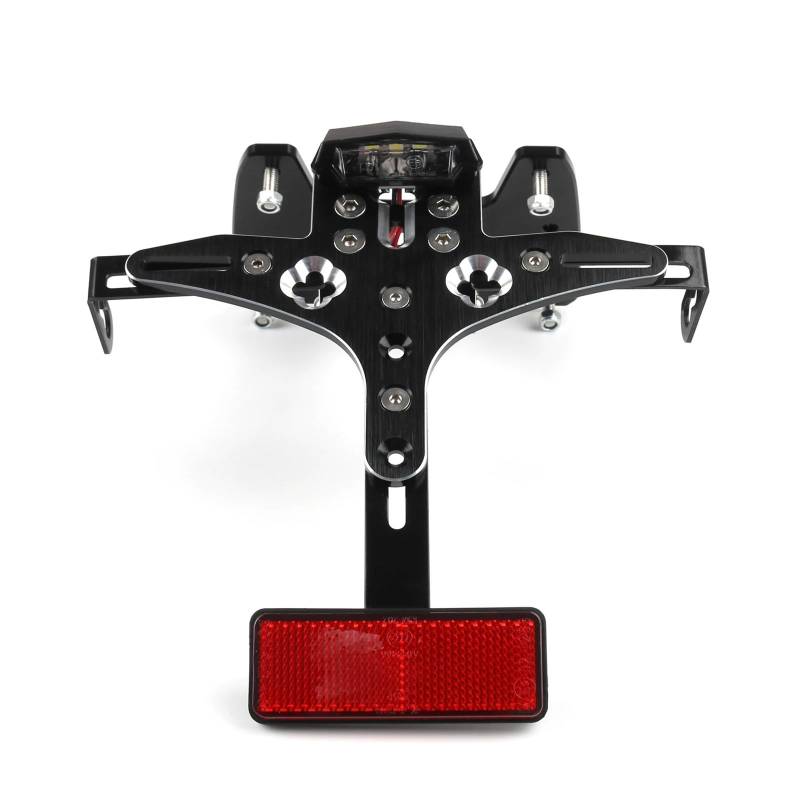 KOPQTEC Motorrad Kennzeichenhalter Kompatibel Mit Suzuki Für GSXR Für 600 Für 750 Für K6 2006-2007 Verstellbares Motorradheck Mit Lichthalter Hintere Halterung von KOPQTEC