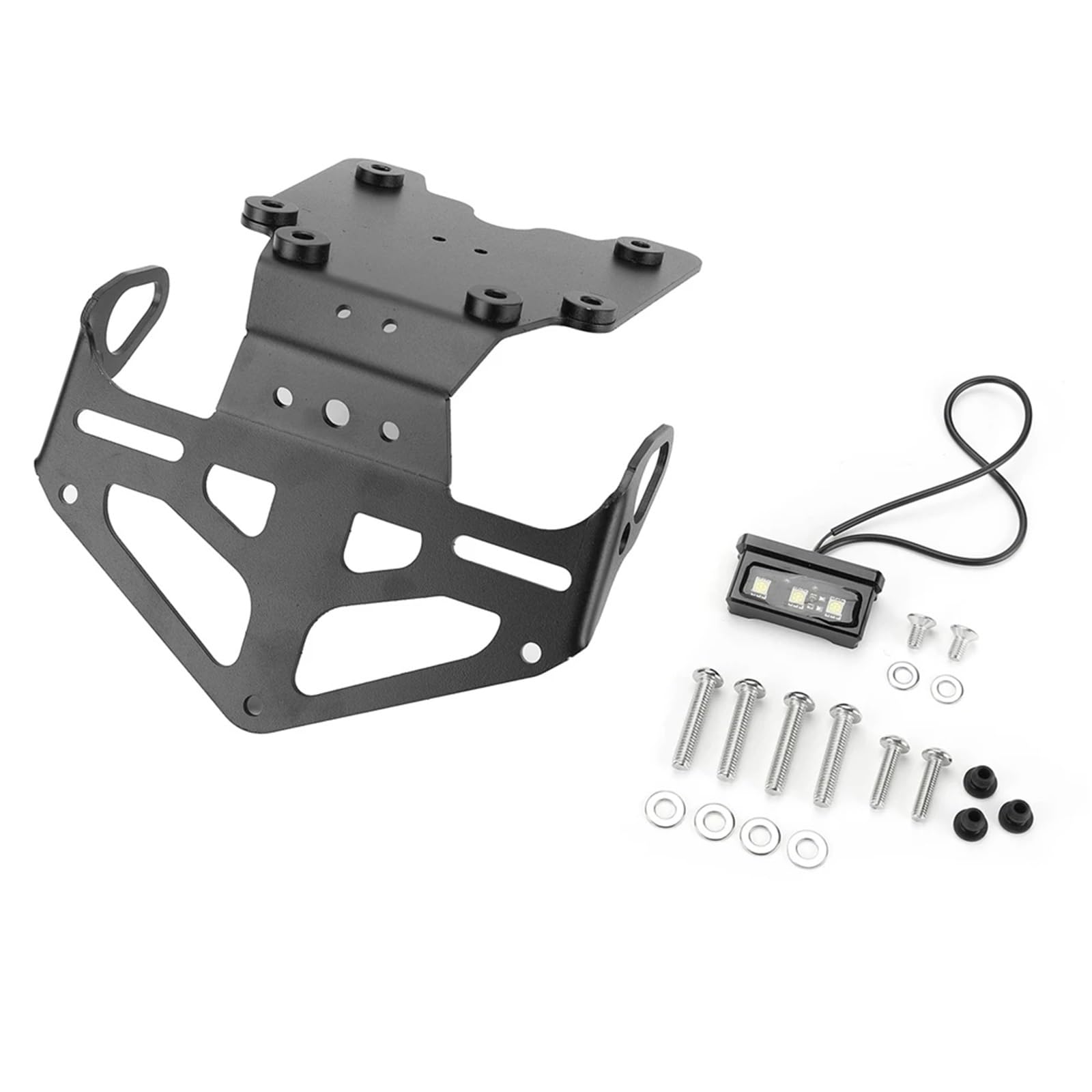 KOPQTEC Motorrad Kennzeichenhalter Kompatibel Mit Tenere Für 700 2019 2020 2021 2022 2023 2024 Motorcycl Kennzeichenhalter Halterung Heck Ordentlich Kotflügel Beseitigen(License Plate Holder) von KOPQTEC
