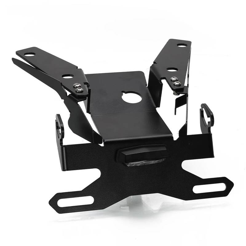 KOPQTEC Motorrad Kennzeichenhalter Kompatibel Mit Xadv Für 750 2021 2022 2023 2024 Motorrad-Kennzeichenhalterhalterung Heckkotflügel Für Eliminator-Kit(Black with Light a) von KOPQTEC
