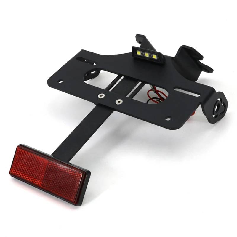 KOPQTEC Motorrad Kennzeichenhalter Kompatibel Mit YZF-R7 Für MT-07 2021 2022 2023 2024 Motorrad-Kennzeichenhalter Heckklappe Kotflügel Entfernen Mit Licht von KOPQTEC