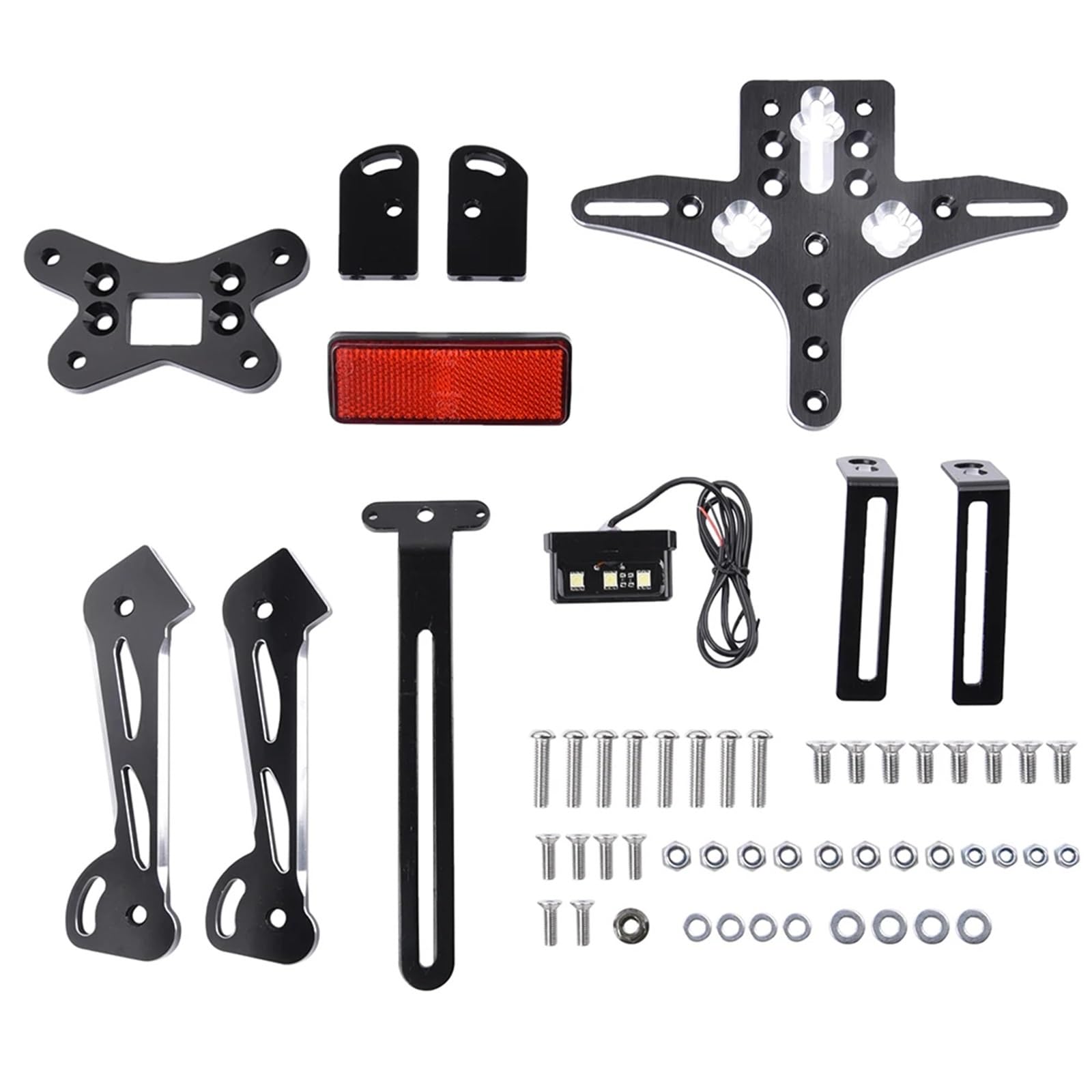 KOPQTEC Motorrad Kennzeichenhalter Kompatibel Mit Yamaha Für FZ-09 Für MT-09 2014 2015 2016 Fender Eliminate Einstellbare Kennzeichenhalterhalterung Mit Licht KOPQTEC Motorrad Kennzeichenhalter Kompatibel Mit Yamaha Für FZ-09 Für MT-09 2014 2015 2016 Fender Eliminate Einstellbare Kennzeichenhalterhalterung Mit Licht von KOPQTEC