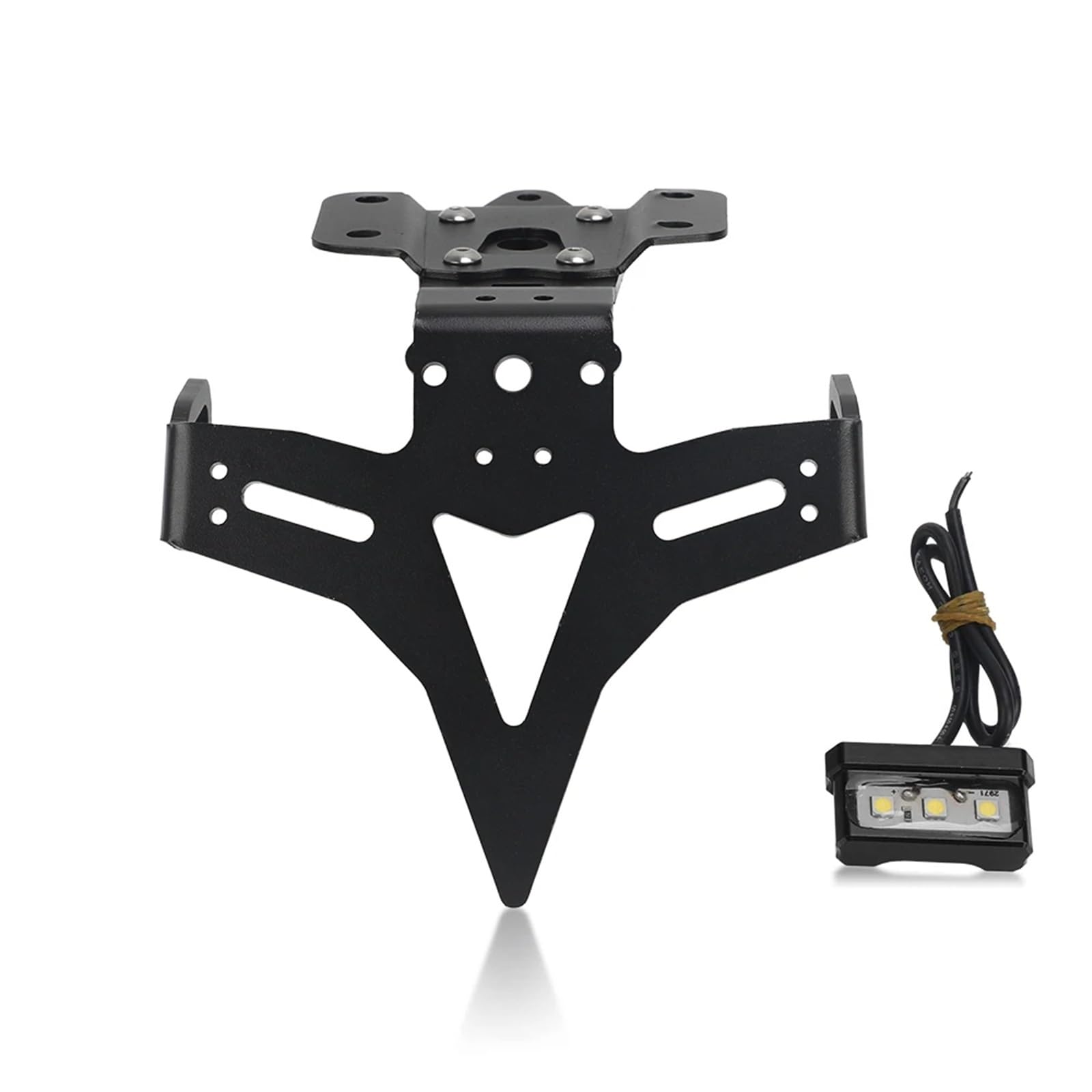 KOPQTEC Motorrad Kennzeichenhalter Kompatibel Mit Yamaha Für MT-07 2013–2023 Für FZ-07 2013–2015 2017–2023 Motorradkäfig, Heckfender-Registrierungshalterung, Kennzeichenhalter(with Light Black A) von KOPQTEC