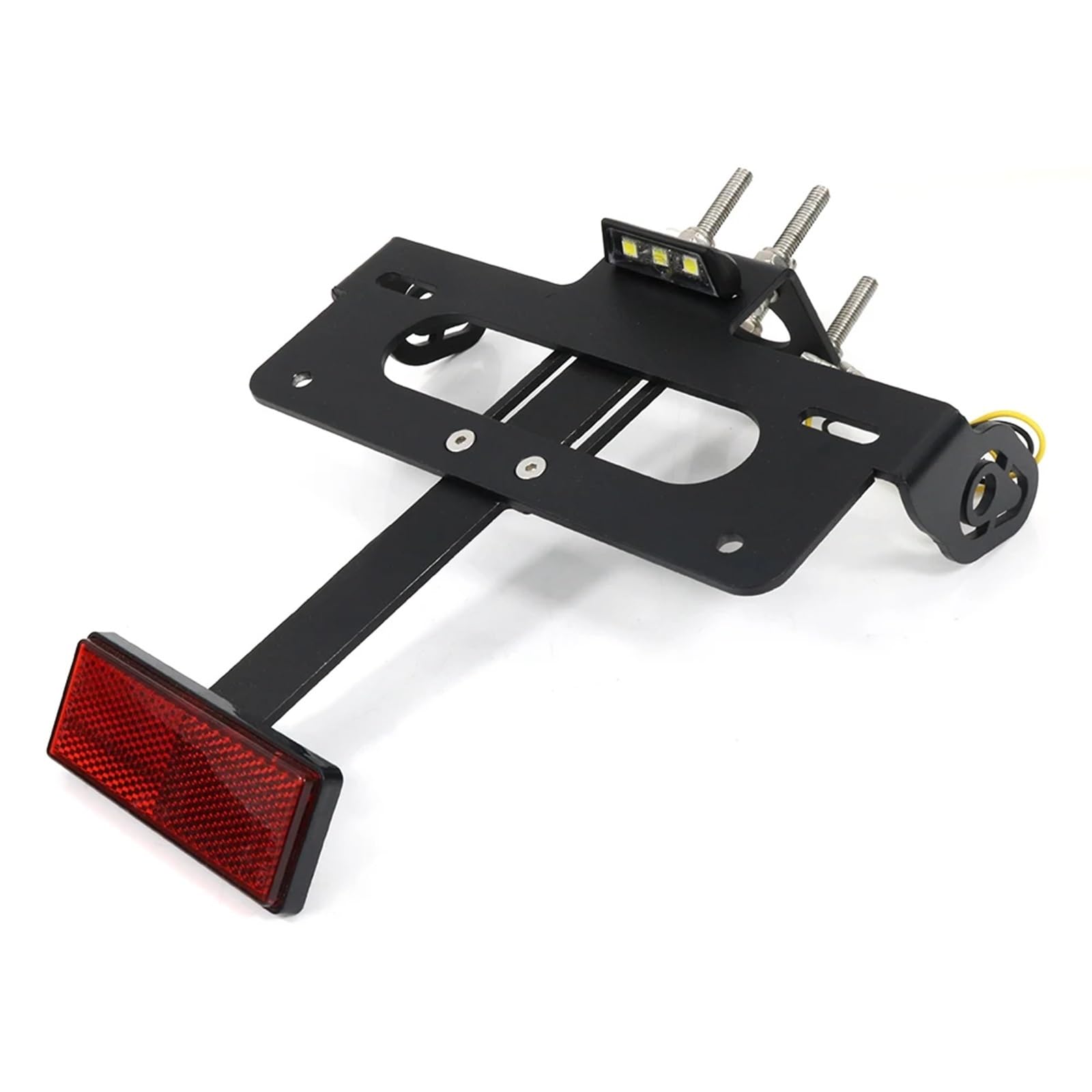 KOPQTEC Motorrad Kennzeichenhalter Kompatibel Mit Yamaha Für MT-07 Für YZFR7 2021 2022 2023 2024 Motorrad-Heck-Ordnungs-Kennzeichenhalter-Halterung Fender Eliminate Kit(with Reflector) von KOPQTEC