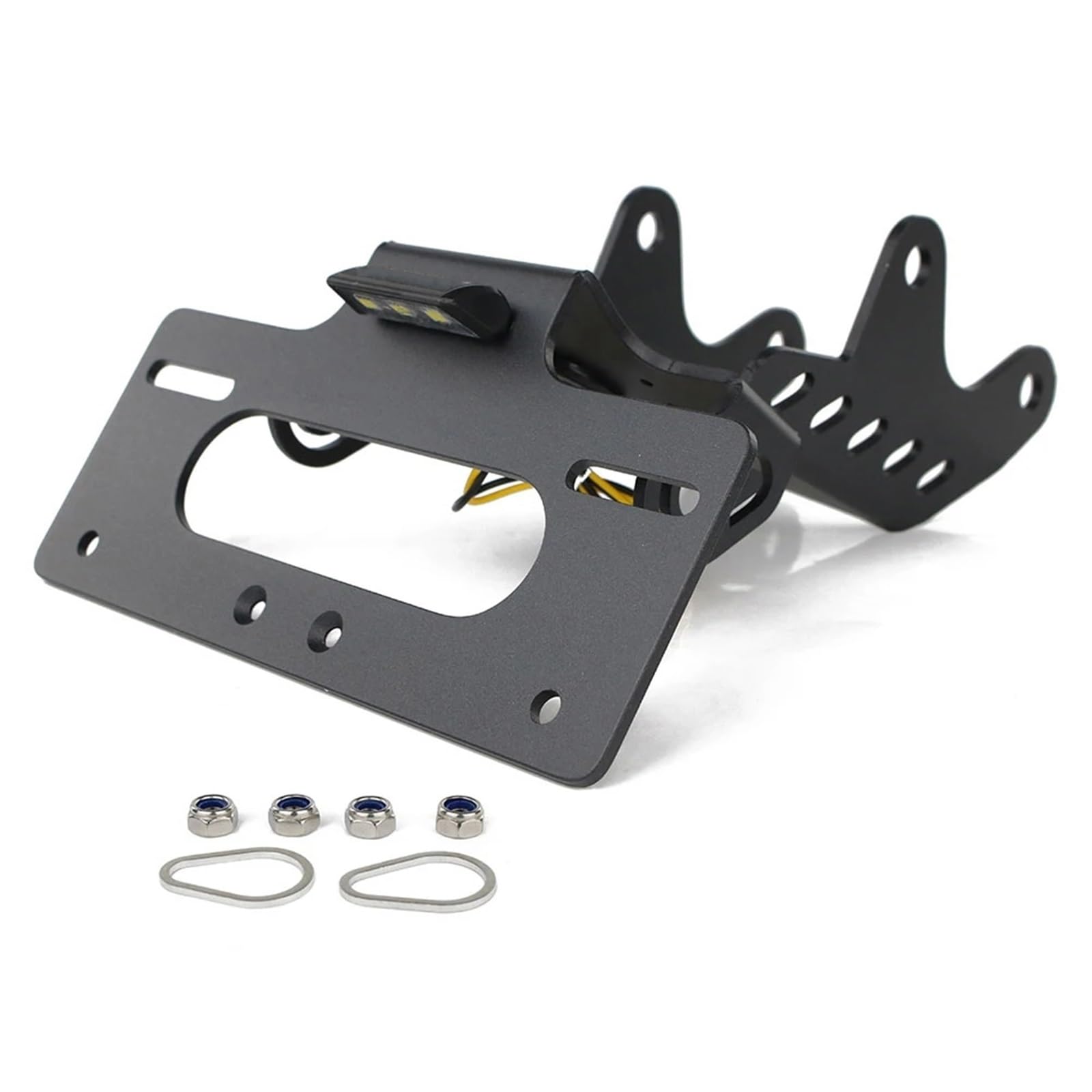 KOPQTEC Motorrad Kennzeichenhalter Kompatibel Mit Yamaha Für MT-09 2024 Motorradzubehör, Heck-Ordnungs-Kotflügel-Entfernungskit, Kennzeichenhalterhalterung(Without Reflector) von KOPQTEC