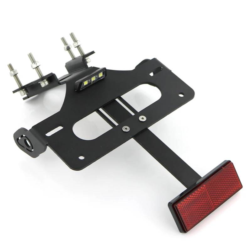 KOPQTEC Motorrad Kennzeichenhalter Kompatibel Mit Yamaha Für MT-09 Für FZ-09 2014 2015 2016 Kennzeichenhalter Motorrad Heckklappe Kotflügel Kennzeichenhalter Mit Licht Entfernen(with Reflector) von KOPQTEC