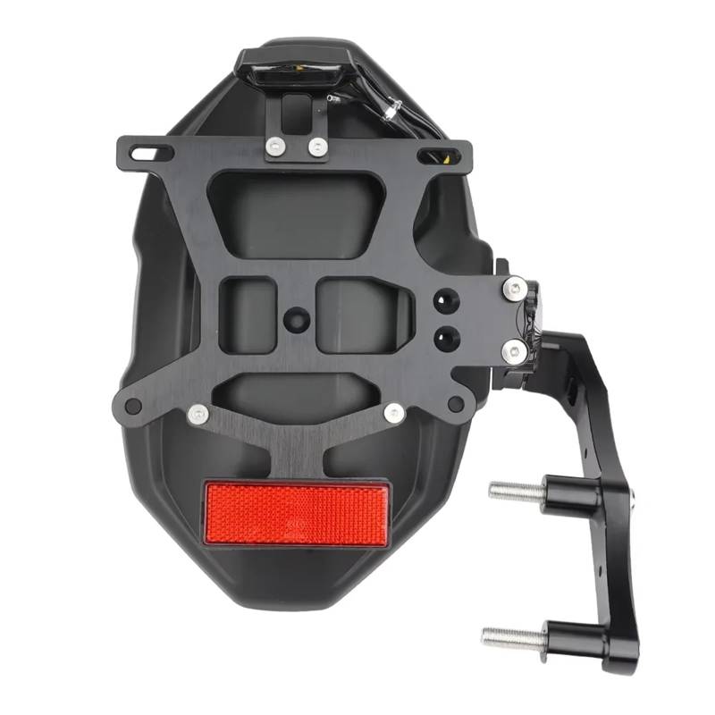 KOPQTEC Motorrad Kennzeichenhalter Kompatibel Mit Yamaha Für Xmax 250 300 Für V1 2017–2022 Für V2 2023 Hinterrad-Kotflügel Für Spritzschutz-Nummernschildrahmen(Black) von KOPQTEC