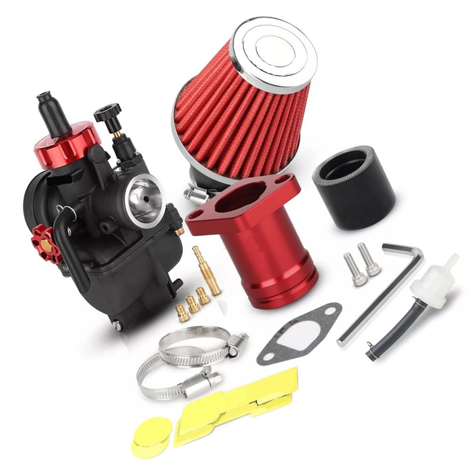 KOPQTEC Motorrad Vergaser Kompatibel Mit Briggs Stratton Für XR750 XR950 125-300cc Motorradvergaser Carb Gaszug Kraftstofffilter Ersatz Motorradteile(28mm red) von KOPQTEC