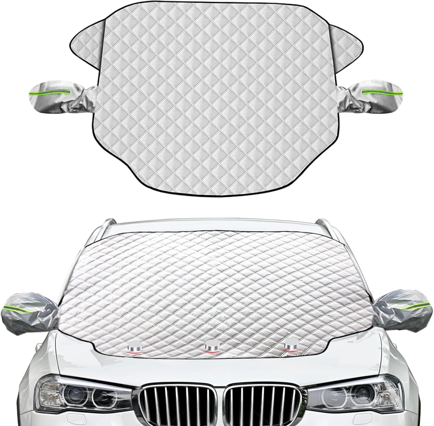 KOROSTRO Frontscheibenabdeckung, Auto Scheibenabdeckung mit Rückspiegelabdeckung Magnet Fixierung Faltbare Windschutzscheibe Abdeckung Frostschutz Windschutzscheibe Eisschutzfolie, 183 * 116cm KOROSTRO Frontscheibenabdeckung, Auto Scheibenabdeckung mit Rückspiegelabdeckung Magnet Fixierung Faltbare Windschutzscheibe Abdeckung Frostschutz Windschutzscheibe Eisschutzfolie, 183 * 116cm von KOROSTRO