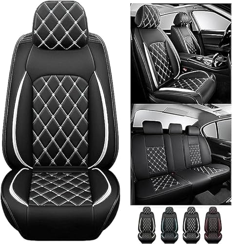 KORSE SitzbezüGesets FüR Porsche Macan 2014-2024, Auto-SchonbezüGe Wasserdicht Sitzschoner Schonbezug Leder Anti-Rutsch Sitzheizung,A von KORSE