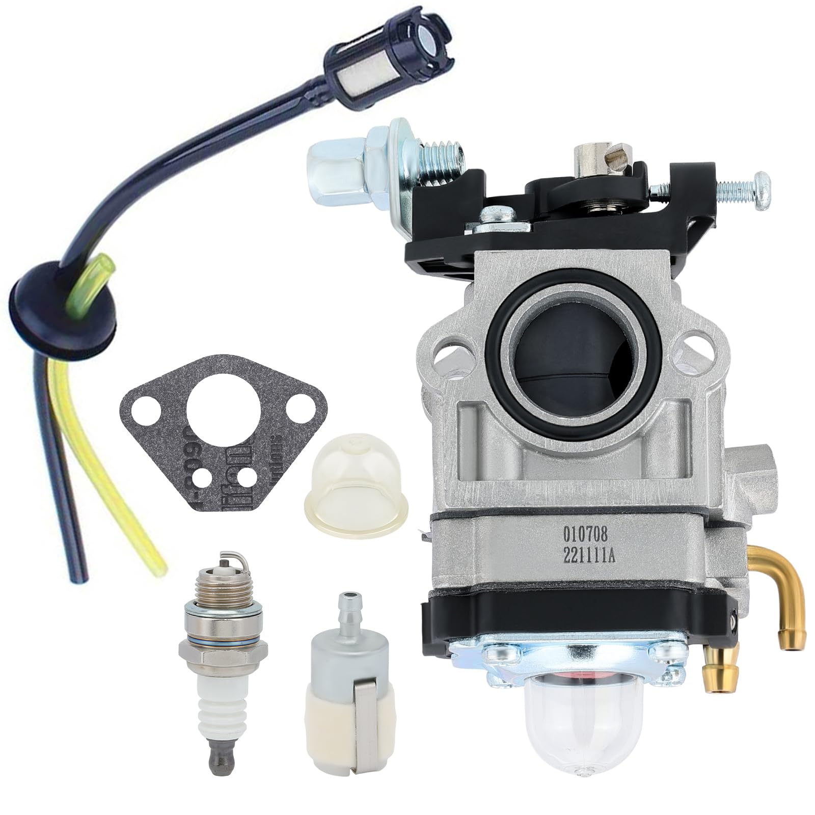 KOSIN Vergaser für Motorsense 52 cc 49 cc 43 cc für Eine Vielzahl von Rasenmähern Freischneidern, Set mit Kraftstoffleitungen, Kraftstofffilter, Zündkerzen, Kraftstoffbecher, Vergaserdichtungen KOSIN Vergaser für Motorsense 52 cc 49 cc 43 cc für Eine Vielzahl von Rasenmähern Freischneidern, Set mit Kraftstoffleitungen, Kraftstofffilter, Zündkerzen, Kraftstoffbecher, Vergaserdichtungen von KOSIN