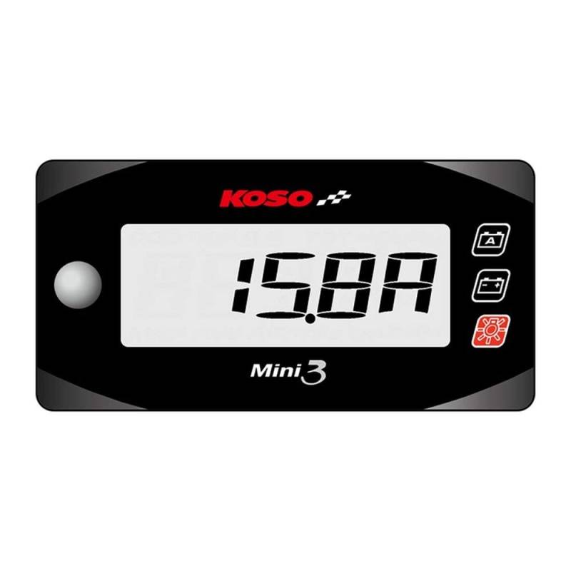 INDICATORE AMPER E Volt Mini 3RETROILLUMINATO von KOSO