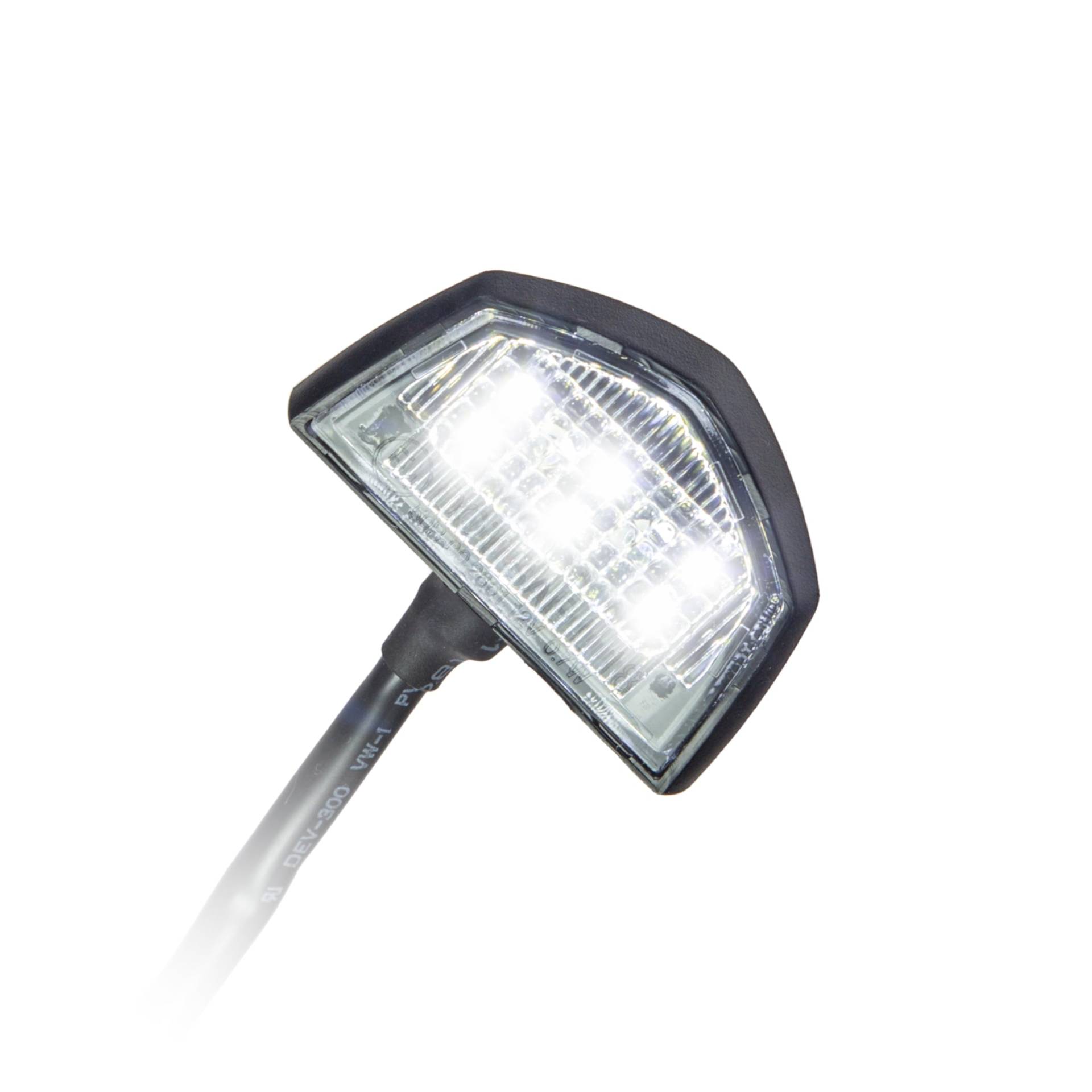 KOSO 10007118 LED-Kennzeichenbeleuchtung SPEED schwarz E-geprüft Universal Motorrad Roller Nummernschildbeleuchtung von KOSO