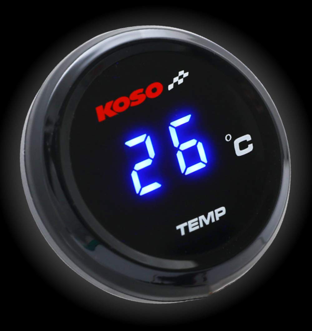 KOSO 10007187 Universal Motorrad Coin Thermometer Öl-Wasser-Temperatur Roller Quad von KOSO