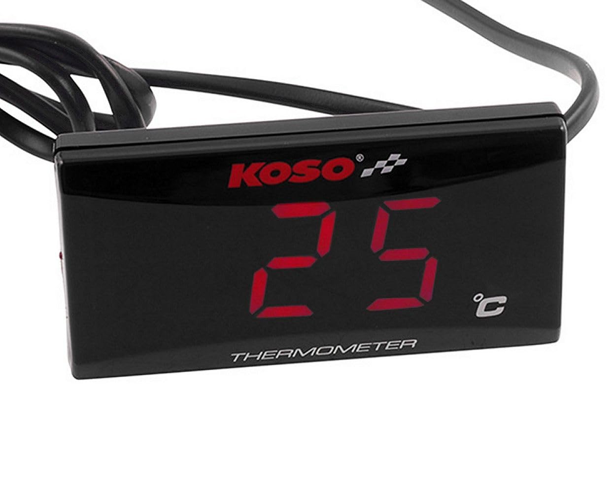 KOSO Thermometer Digital SUPER SLIM rot Öltemperatur Wassertempereatur Anzeige von KOSO